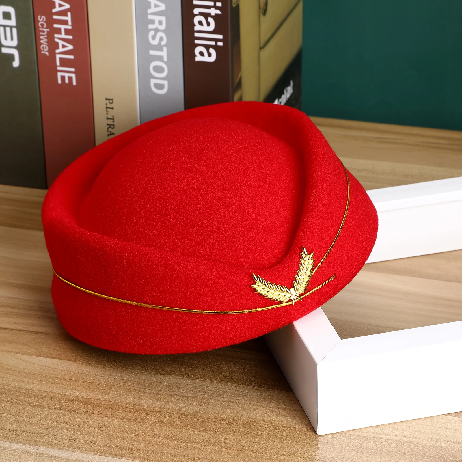 Stewardess Hoed Kostuum Stewardess Cap Vrouwen Cosplay Accessoire Hoofddeksels Party Halloween Decoratieve Hoed