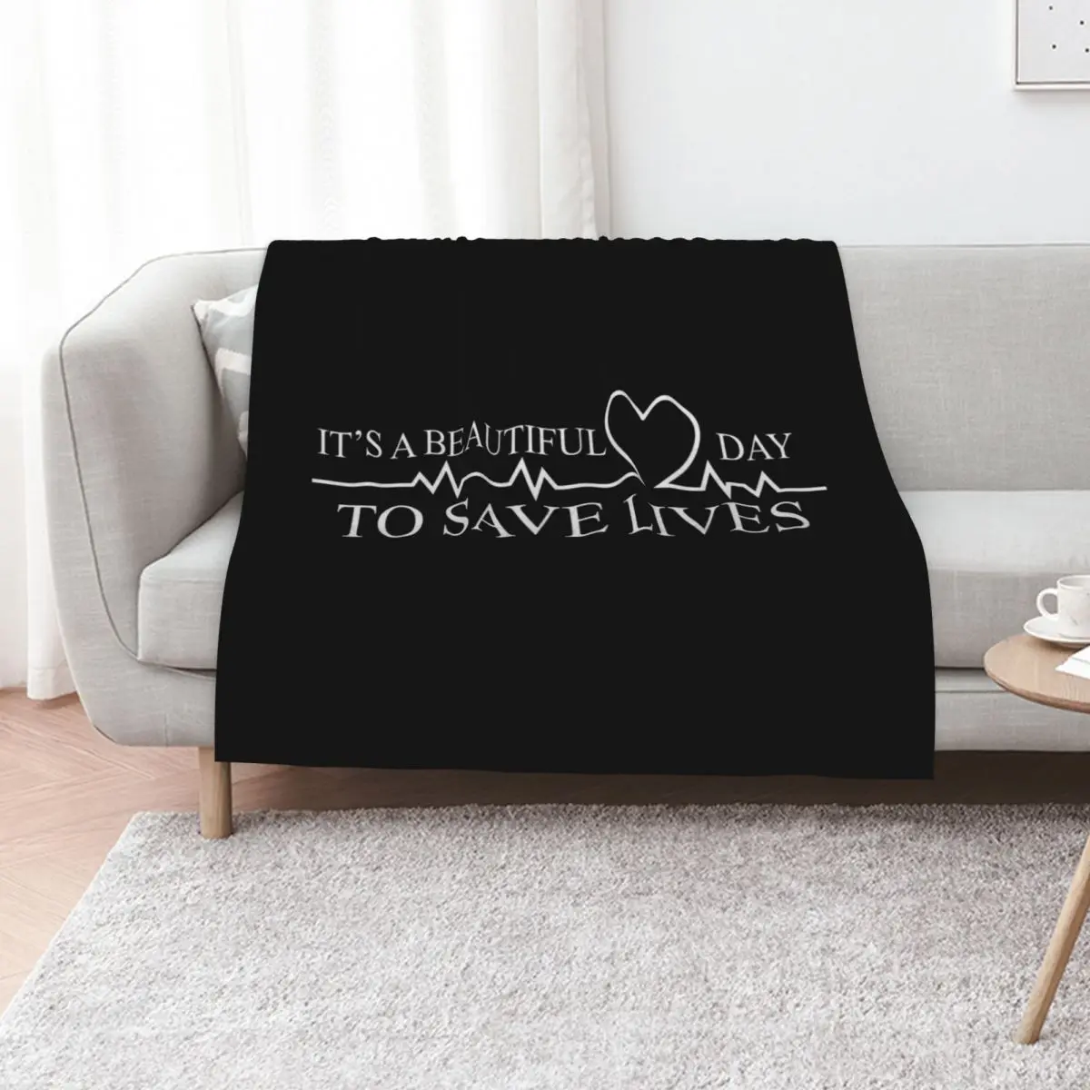 its a beautiful day to save lives Throw Blanket Beautifuls For Baby Comforter Vintage Luxury Blankets