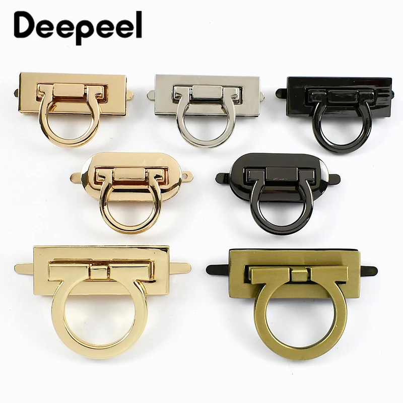 

2/5Pcs Metal Lock Buckles for Women's Handbag Decor Closure Locks Purse Luggage Twist Turn Snap Hook Hardware Bags Accessories