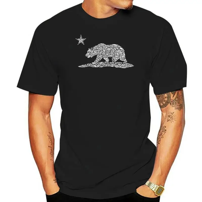 Cali Bear Pattern Graphic T-shirts Tank Top 3 4 Sleeve Raglan