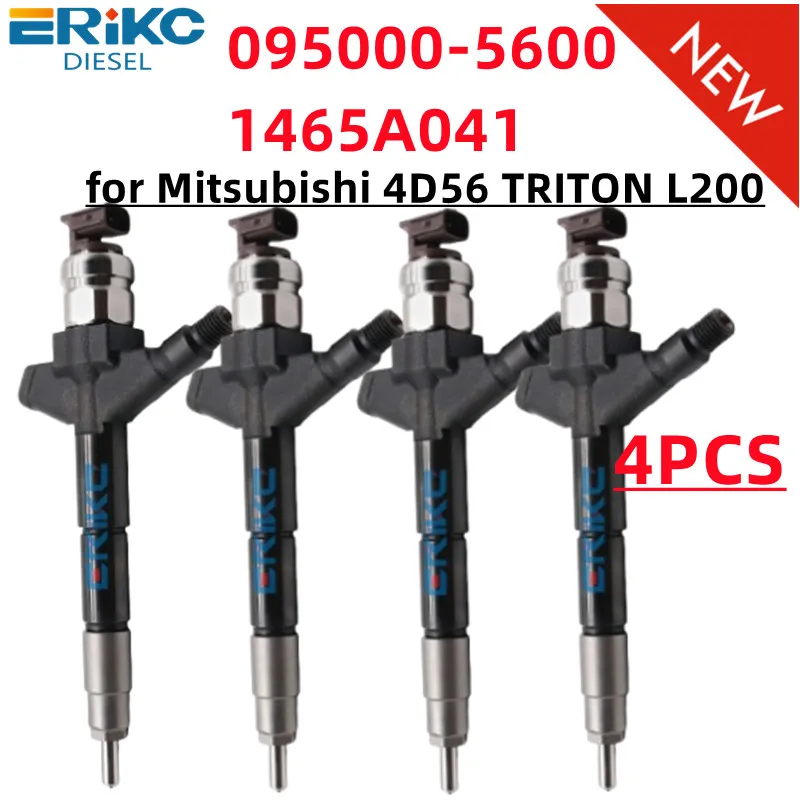 4PCS 1465A041 095000-5600 Fuel Injector 1465A041 1465A257 095000-5600  for Mitsubishi 4D56 TRITON L200