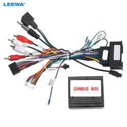 LEEWA Car Android Media Player 16Pin Power Cable Wire Harness Canbus Box For Chevrolet Trax/Cruze/Aveo/Sonic/For Buick Regal