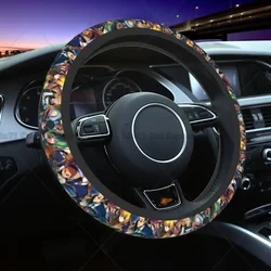 38cm Steering Wheel Covers Hunter X Hunter Anime Alluka Killua Braid On The Steering Wheel Cover Car-styling Car Accessories