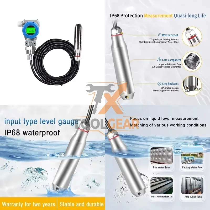 2026hotsale* IP68 RS485 Output Submersible Transmitter 0-5m Industrial Level Measuring Instruments Water Tank Level Indicator