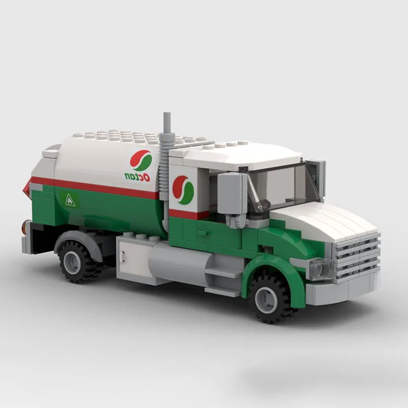 

150 шт. MOC городской строительный блок, автомобиль, отан, модель топливного грузовика, сделай сам, сборка, строительный блок, игрушка, детский подарок на день рождения