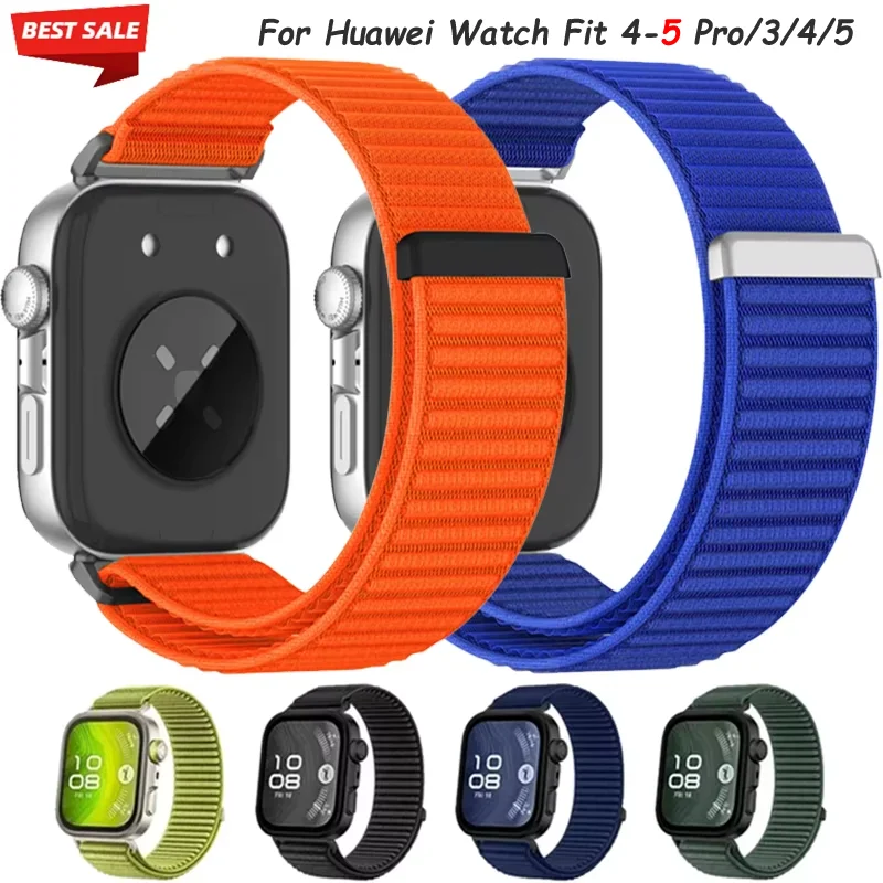 Pulseira de nylon trançada para relógio huawei fit 4/4 pro, pulseira esportiva confortável, respirável e macia, acessórios para relógio huawei fit 3