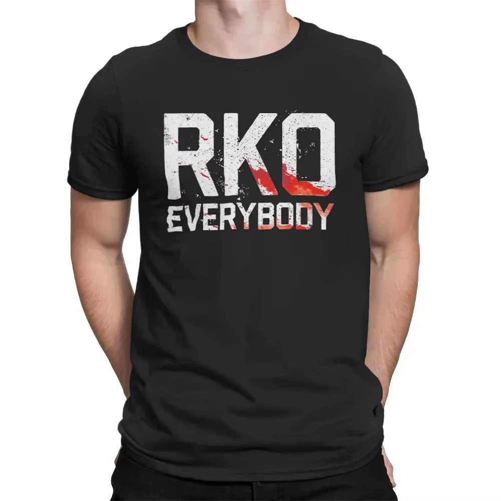 RKO Everybody Distressed Wrestling T Shirt Men Women Unisex Casual Cotton Short Sleeve Randy Orton Fans Graphic Tee Streetwear