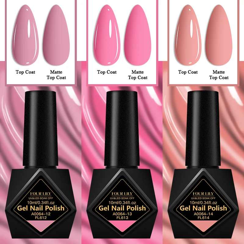 3pcs 10ml Black White Red Pink Gel Nail Polish Set HEMA TPO FREE Semi Permanent Soak Off UV Gel Varnish Nail Supplies Decoration