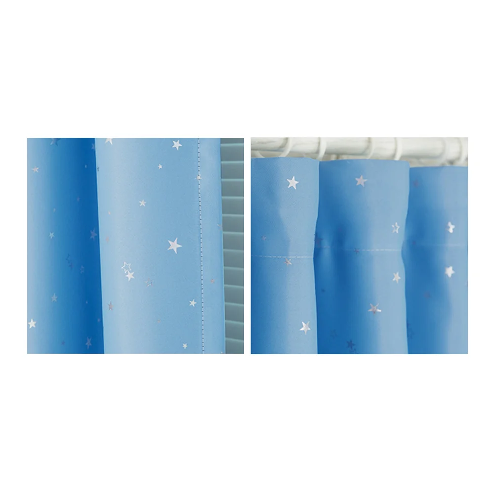 Estrelas impressas cortina de janela blackout céu azul proteção solar privacidade sala escurecimento cortinas para sala estar quarto