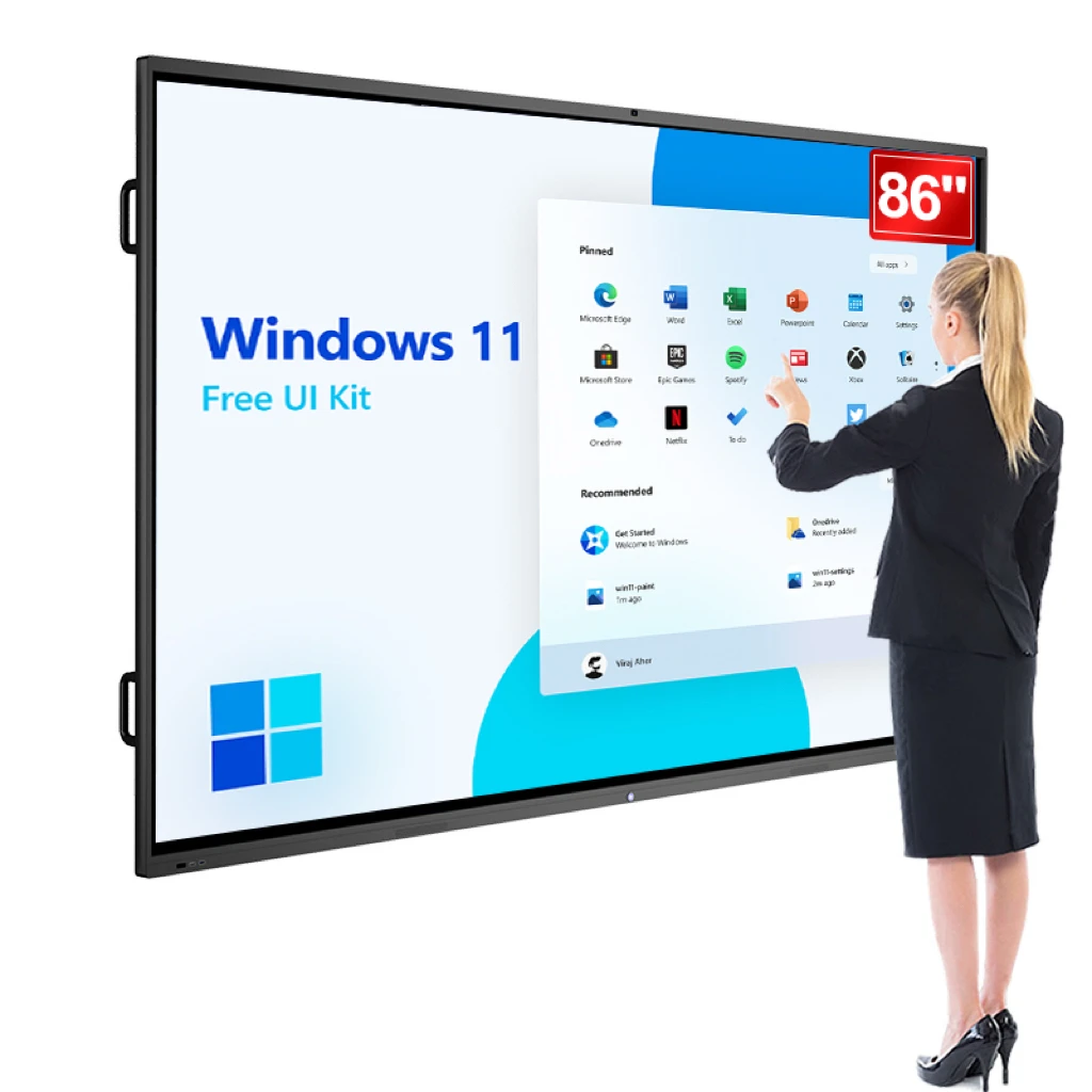 55 65 75 85 98 110 Inch 4k School Interact Flat Panel Interactive Whiteboard Teaching Interactive Smart Board