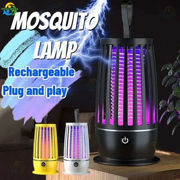 Lampe anti-moustiques à décharge électrique, répulsif ultraviolet ultra-silencieux, attrape-insectes d\'extérieur, piège à mouches UV pour chambre,