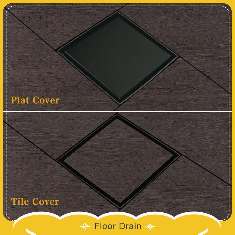 

10*10CM Hidden Square Floor Drain Deodorant Toilet Bathtub Tile Plug-in Shower Room Pipe Hair Garbage Filter for Bathroom