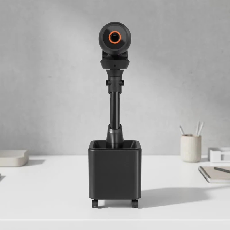 Black Orange Premium Floor-standing Smart Table Tennis Ball Machine Trainer Home Professional Portable