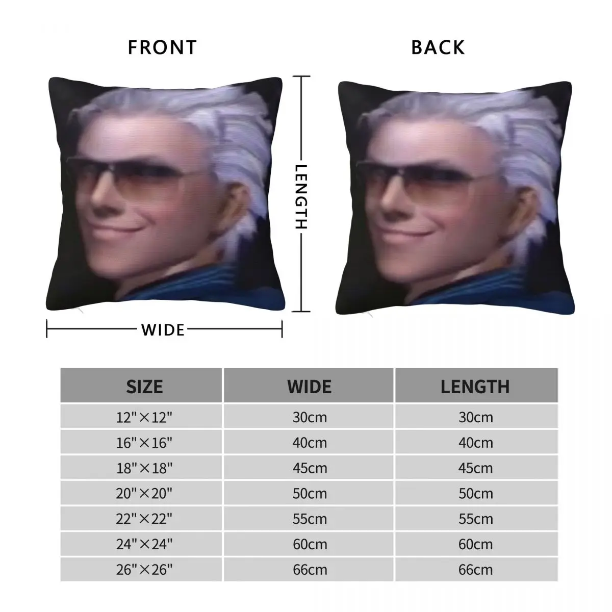 Vergil From The Devil May Cry Series Pillowcase Pillows Cover Cushion Comfort Throw Pillow Sofa Decorative Cushions Used