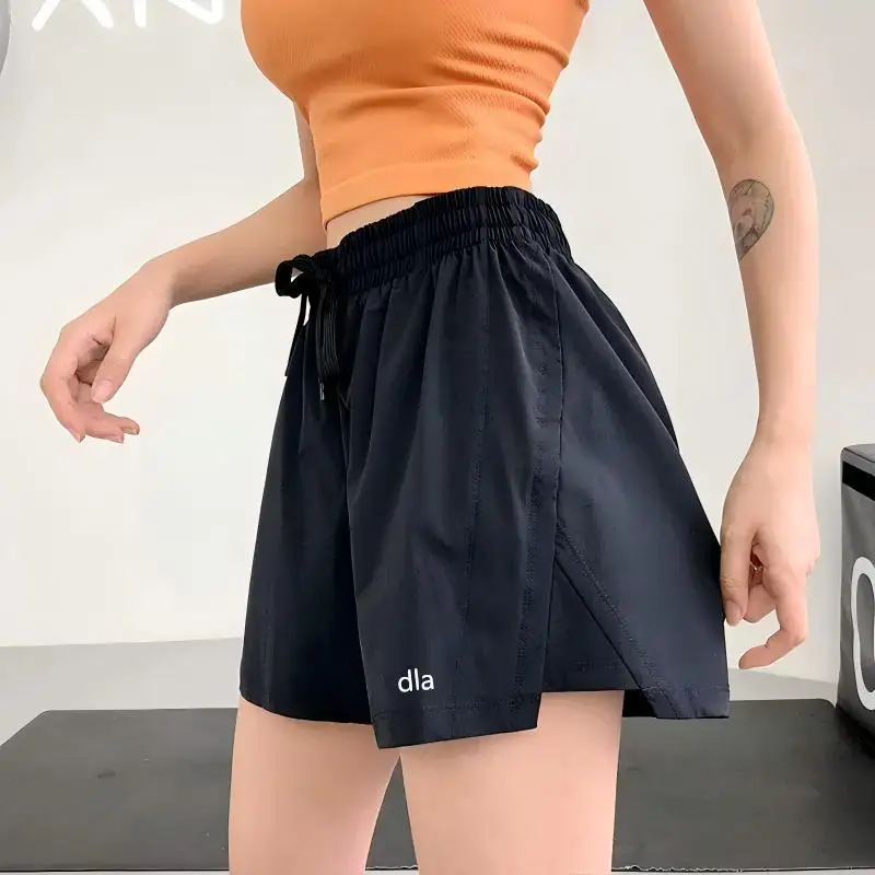 Women's Two-Piece Style Anti-Slip Training Yoga Shorts with Mesh, Breathable, Quick-Drying Running and Fitness Shorts