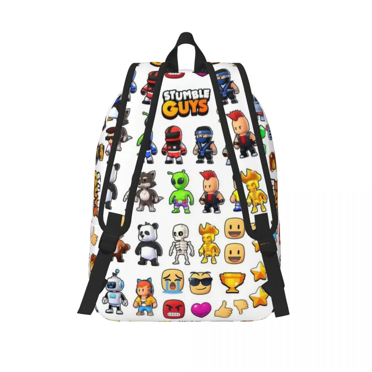 Stumble Guys Game for Teens Student School Bookbag Canvas Daypack Elementary High College Travel