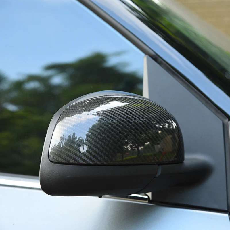 Car Side Rearview Mirror Cover Case Shell For Smart 453 Fortwo Forfour Carbon Fiber Decorative Trim Auto Exterior Accessories