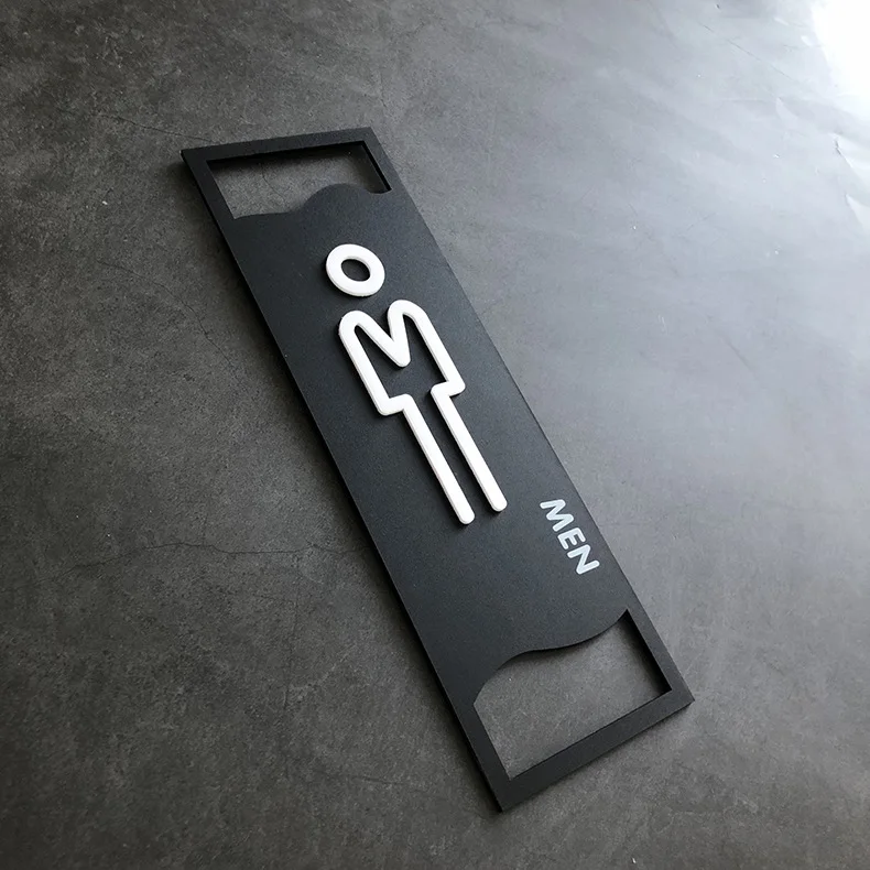 Imitation Wood Bathroom Signage Toilet Signage Address Gym Dressing Room Bathroom Wall Attached Bedroom Bathroom Door Signage