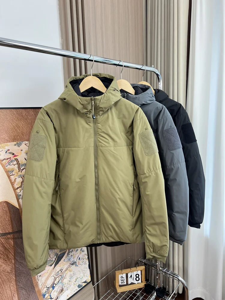 

Outdoor Lightweight Waterproof Men's Winter Cotton Jaet Thi Casual Sle Windproof Warm Faux Silk Cotton Outerwear