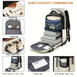 Flight-approved Carry-on Backpack With Shoe Compartment, Travel Luggage Daypack, Business Computer Schoolbag