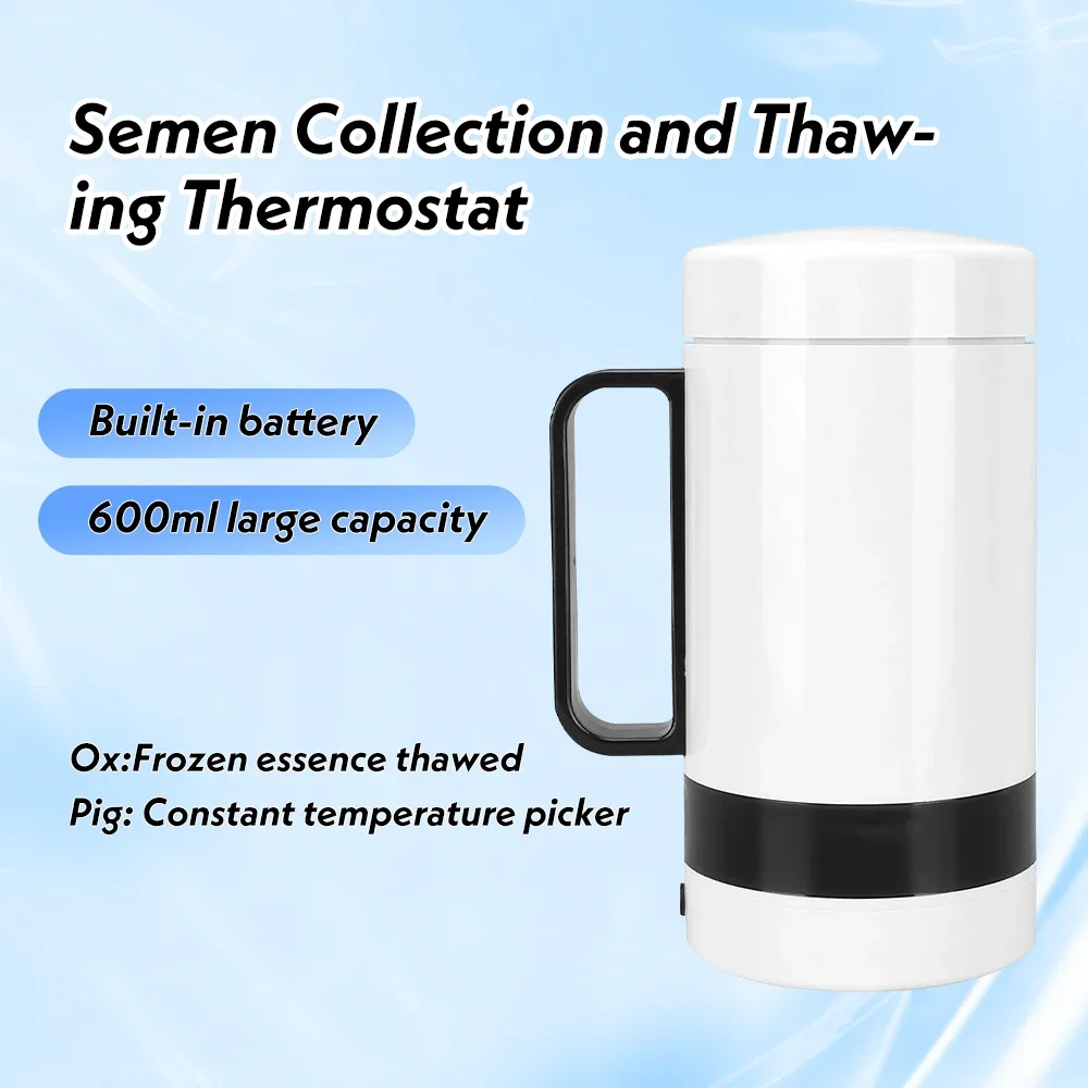 

New 600ml Veterinary Artificial Insemination Thermos Cup Veterinary Sperm Cup For Animal Frozen Thawing cup