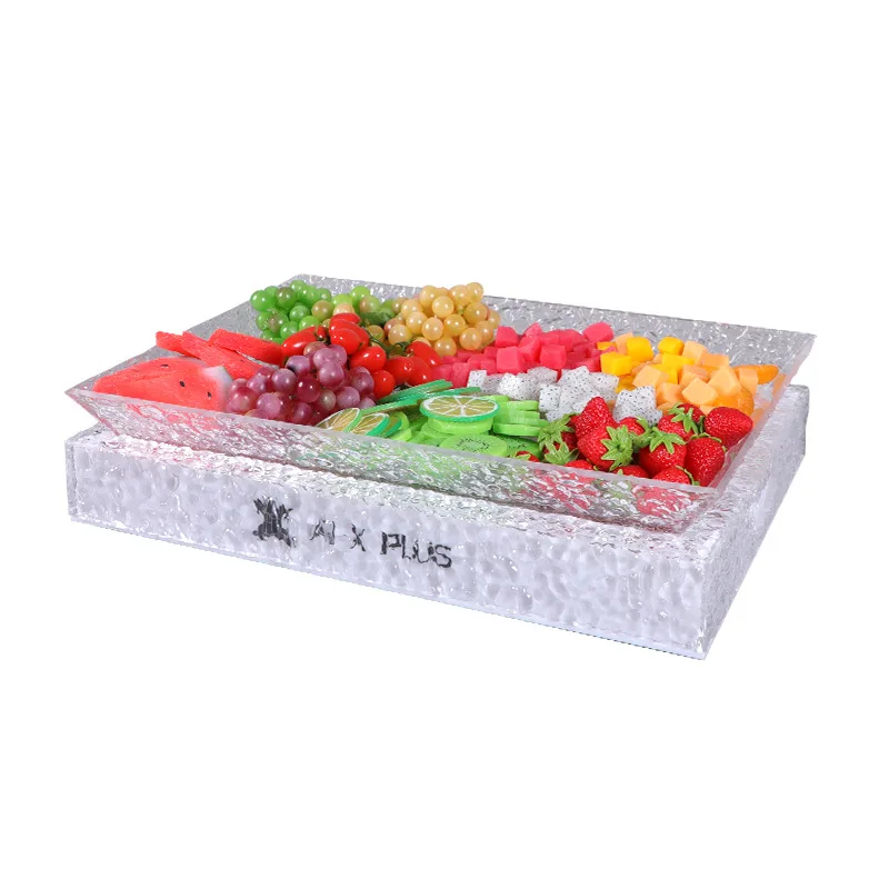 

Bar luminous acrylic ice pattern night party club new fruit plate snacks dried