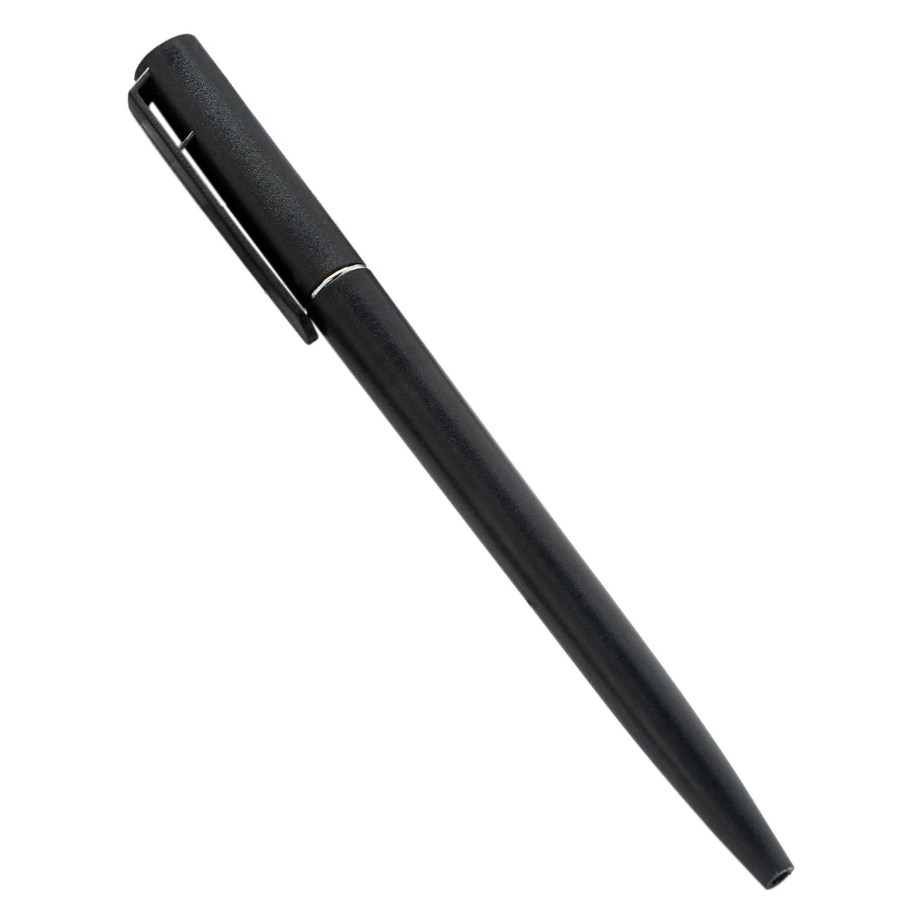 50PCS Spot black twisted ballpoint pen printed on bank, hotel front desk pen, office, business, plastic promotional pen