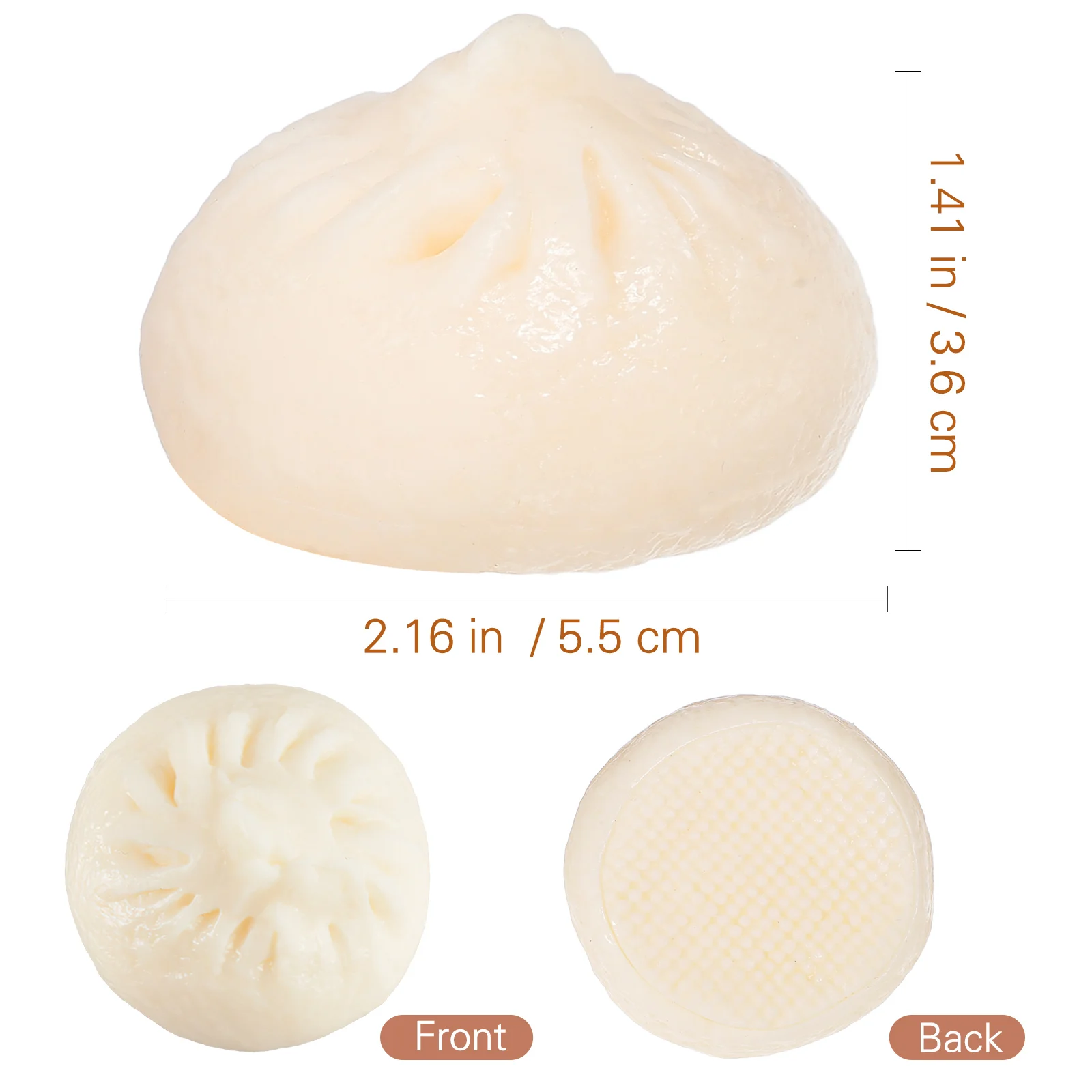 Simulation de petits pains cuits à la vapeur, 5 pièces, faux décor alimentaire, matériau PVC, couleur blanche, accessoires de photographie, affichage de Restaurant, jouet de cuisine