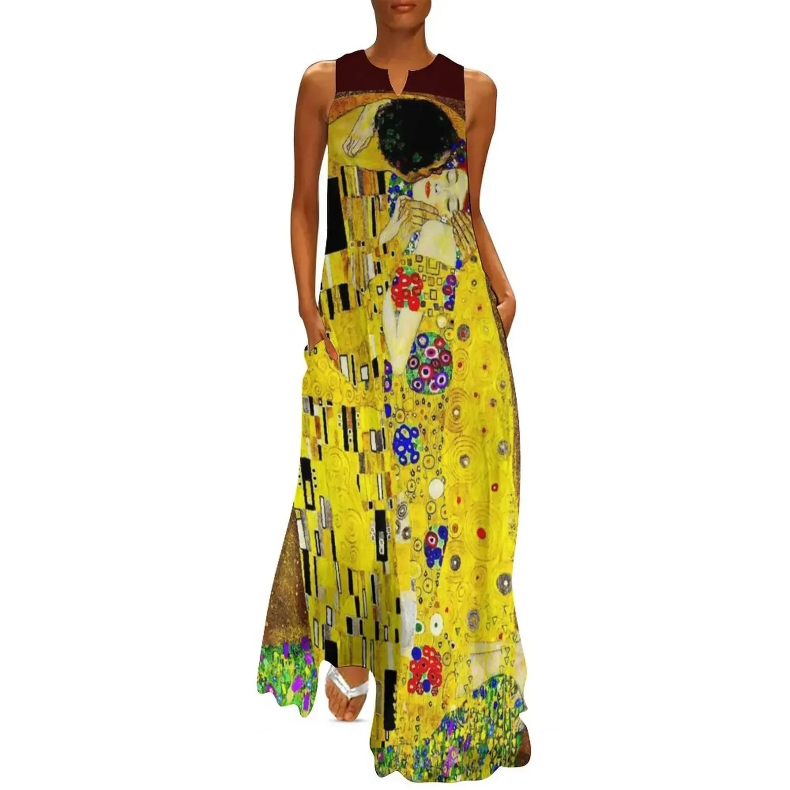 

THE KISS 1917 : Gustav Klimt High Definition Print Long Dress prom dresses 2025 Woman dresses Elegant gowns Dress