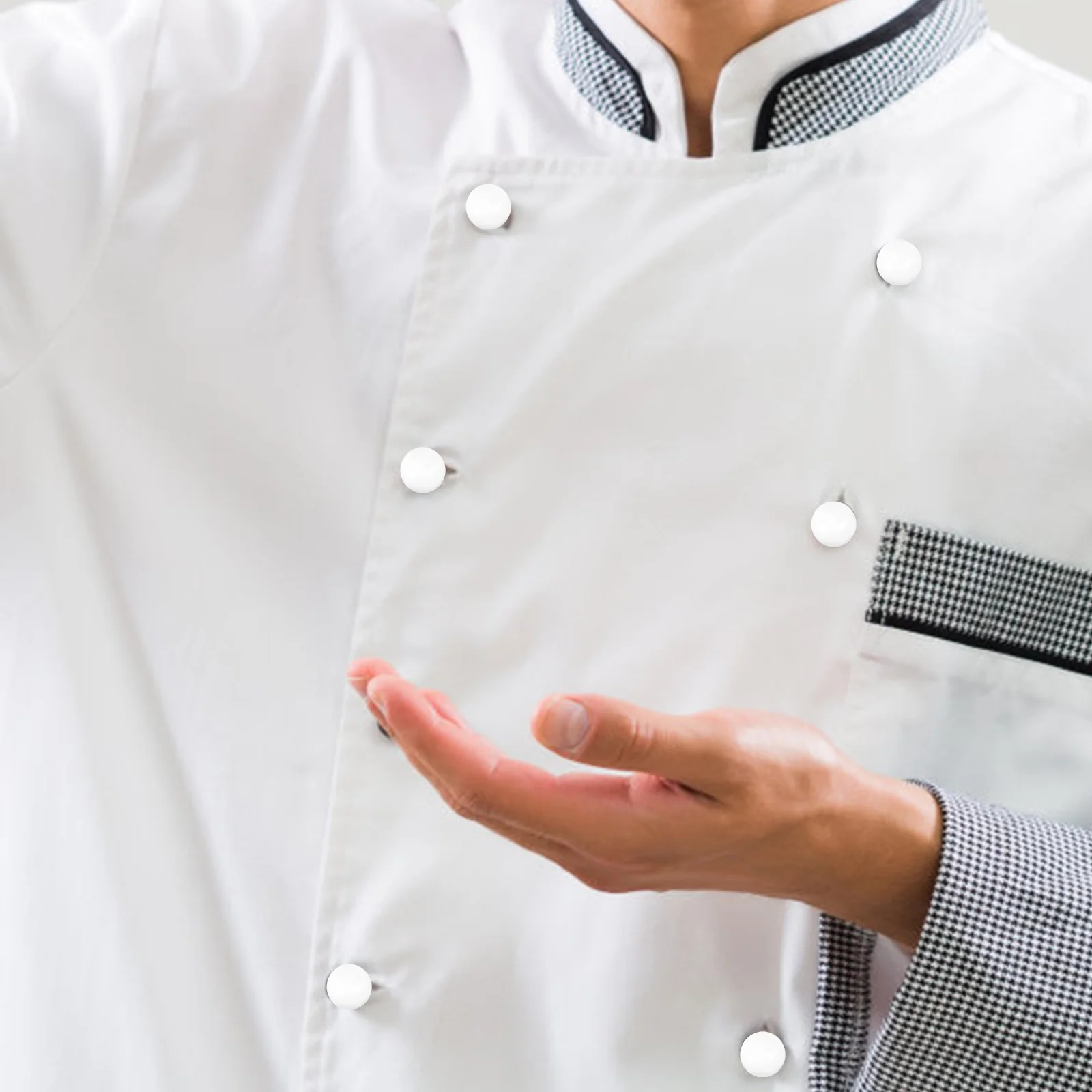 100 stuks kunstmatige chef-kok uniforme knoppen man kleding vervanging plastic handgemaakt pak