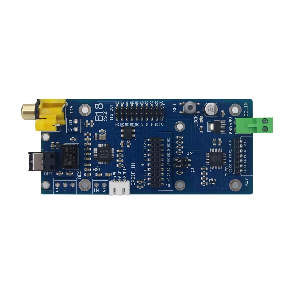 B18 2.4-Inch OLED Screen Version Audio Receiving Board SPDIF to I2S Receiver IR Remote Control Kit LCD s Accessories