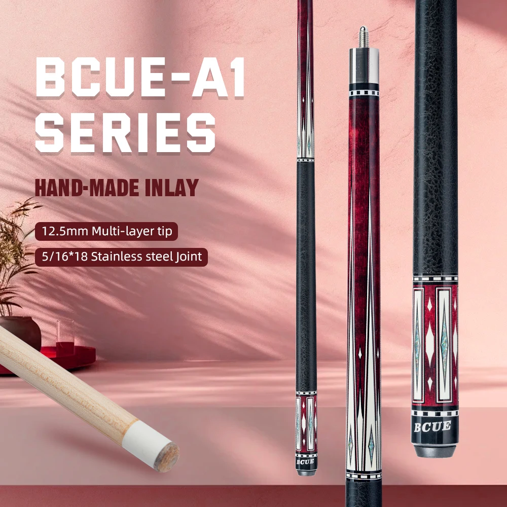 

Профессиональный бильярдный кий с наконечником 12,5 мм и кожаным рисунком из нержавеющей стали, кленовый вал, высокоточная бильярдная палка