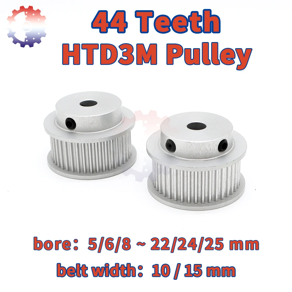 

44Teeth HTD 3M Timing Pulley 3M Synchronous Wheel Belt Width 10 15mm 44 Teeth Bore 5/6/8~19/20mm HTD 3M Pulley 44T HTD3M Pulley