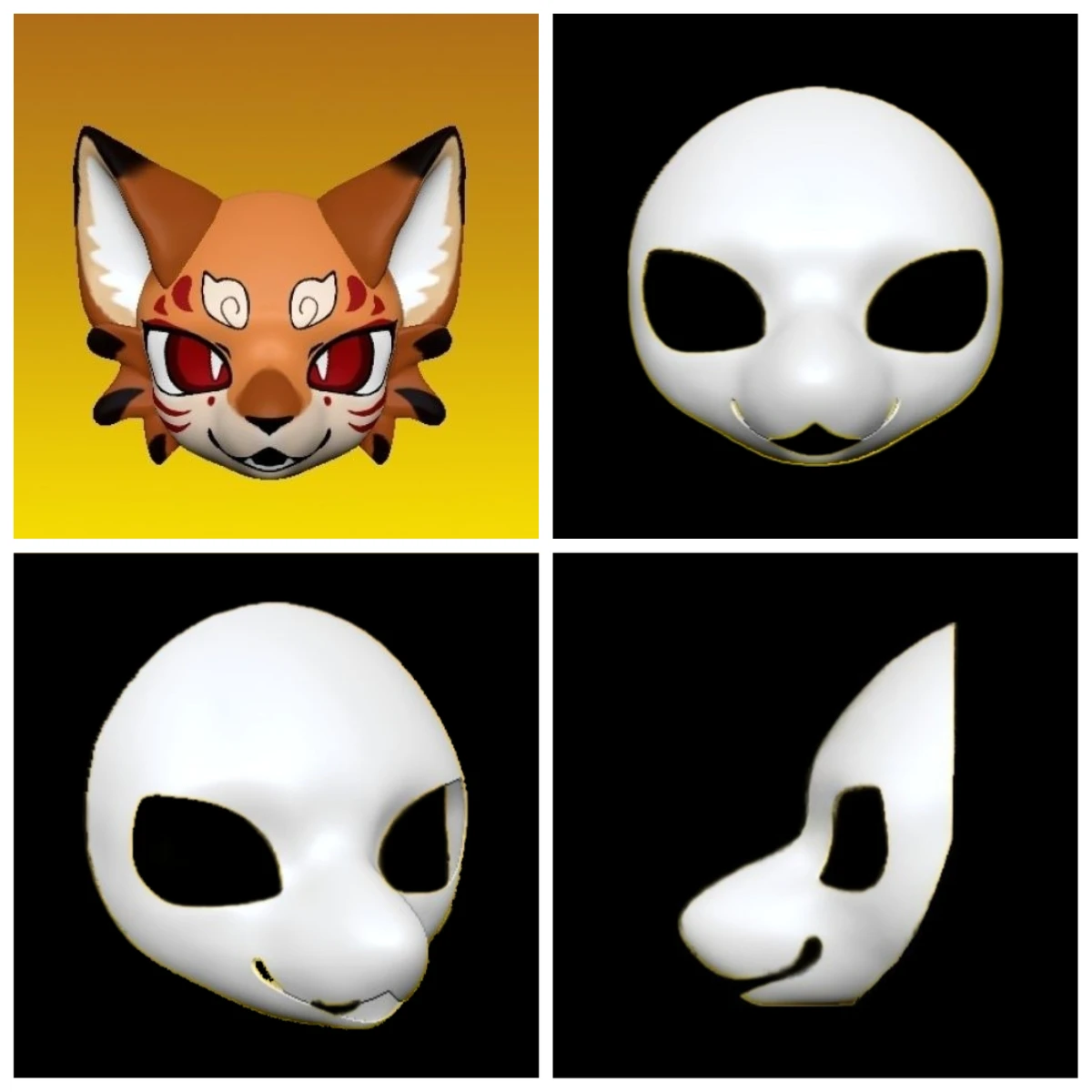 

Kemono base Mask Canidae Cosplay Fursuit Kig Serie Beast Suit 3D Printed Universal Skull Costume DIY Accessories PLA Material
