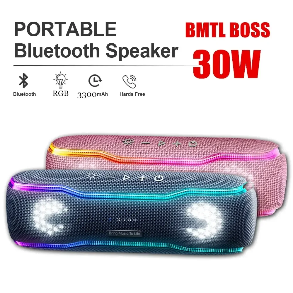 

XDOBO Portable Bluetooth Speaker Wireless 30W Deep Bass IPX7 Waterproof RGB Light BT TF For Outdoor Camping Loudspeaker