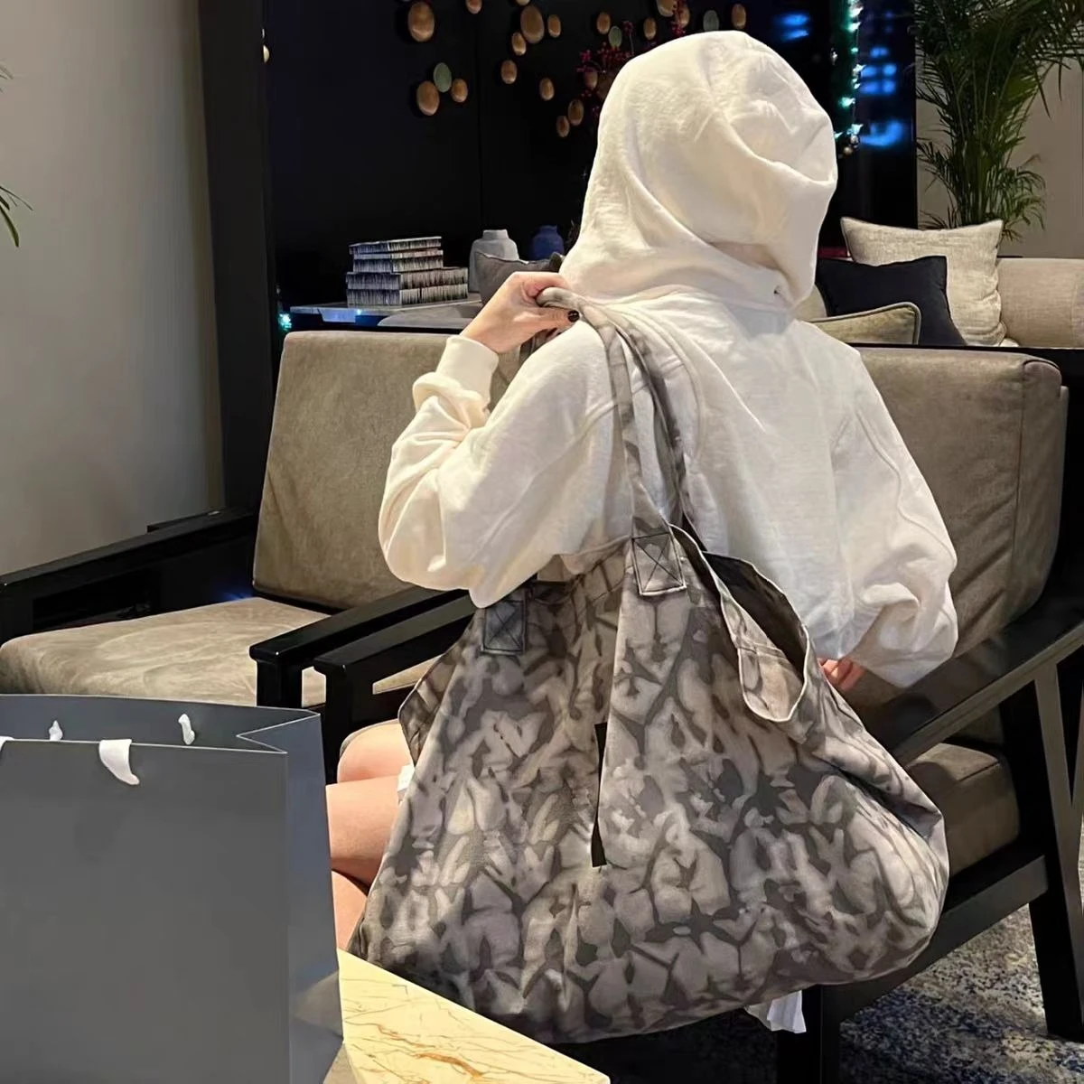 

AL Fitness Yoga Handbag Minimalist Large Capacity Bag For Sports Canvas Bag Unisex Shoulder Package Reusable Shopping Bags