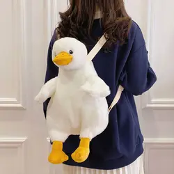 New Soft Plush Anime Plush Backpack Duck Rabbit Shape Large Capacity Shoulder Bag Cartoon Cute Toy Bag Women Girls