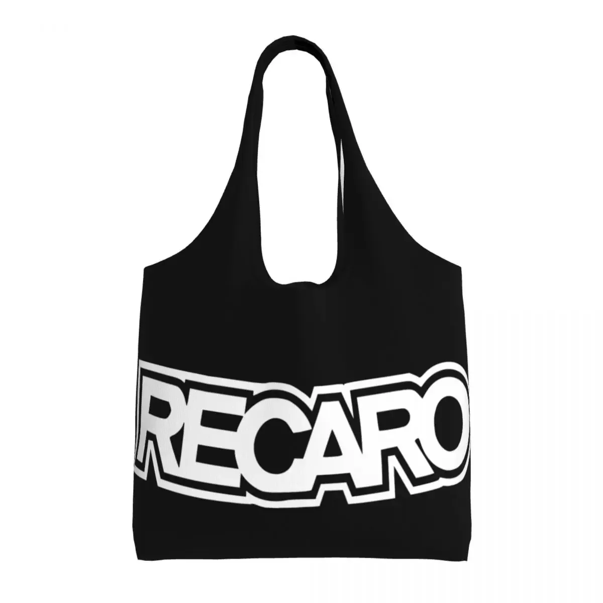 Recaros Logo Grocery Tote Shopping Bags Women Custom Canvas Shoulder Shopper Bags Large Capacity Bags Photography Handbags