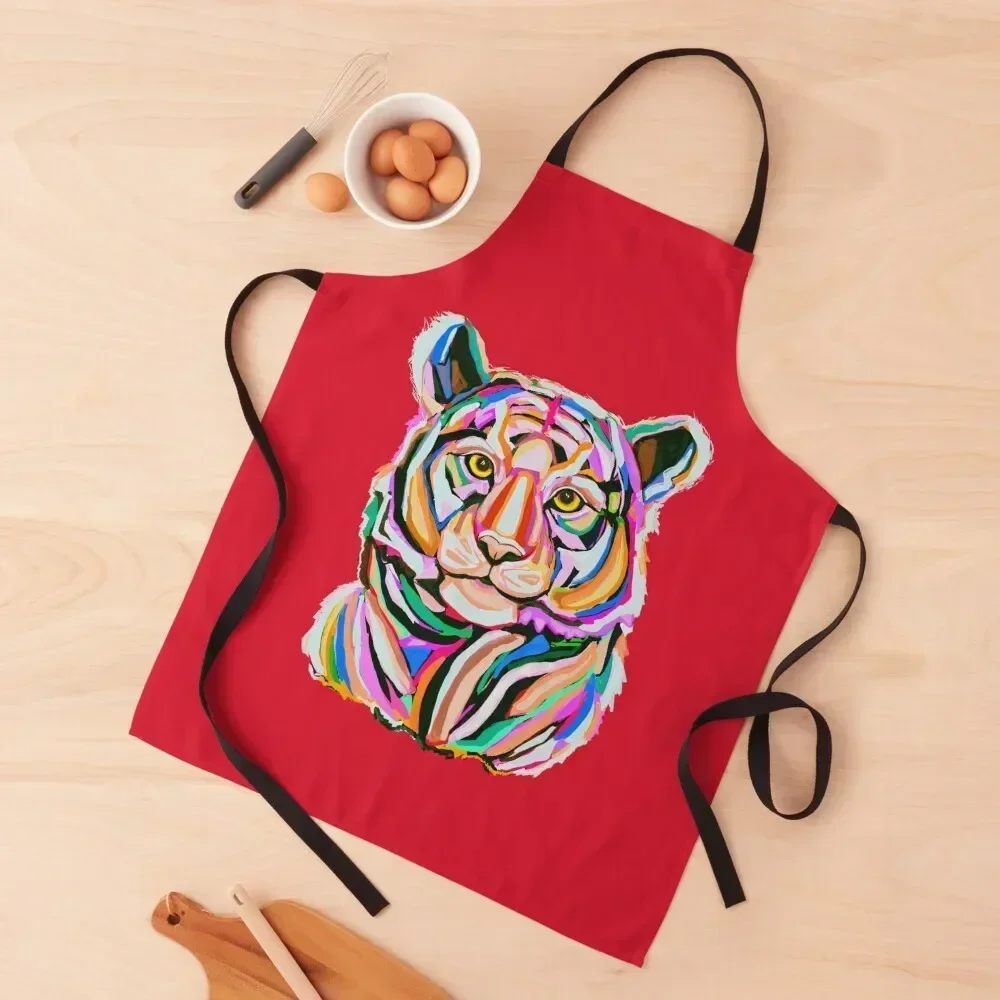 

Flamboyant Tiger Apron Trim Cloth Camping Art Kitchen And Home Items Apron