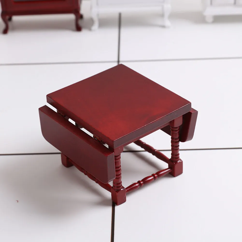 

1Set Miniature Tables Chairs Suit Fine Crafted Wooden Furniture for Mini House Adornment Enhances Creativity and Scene
