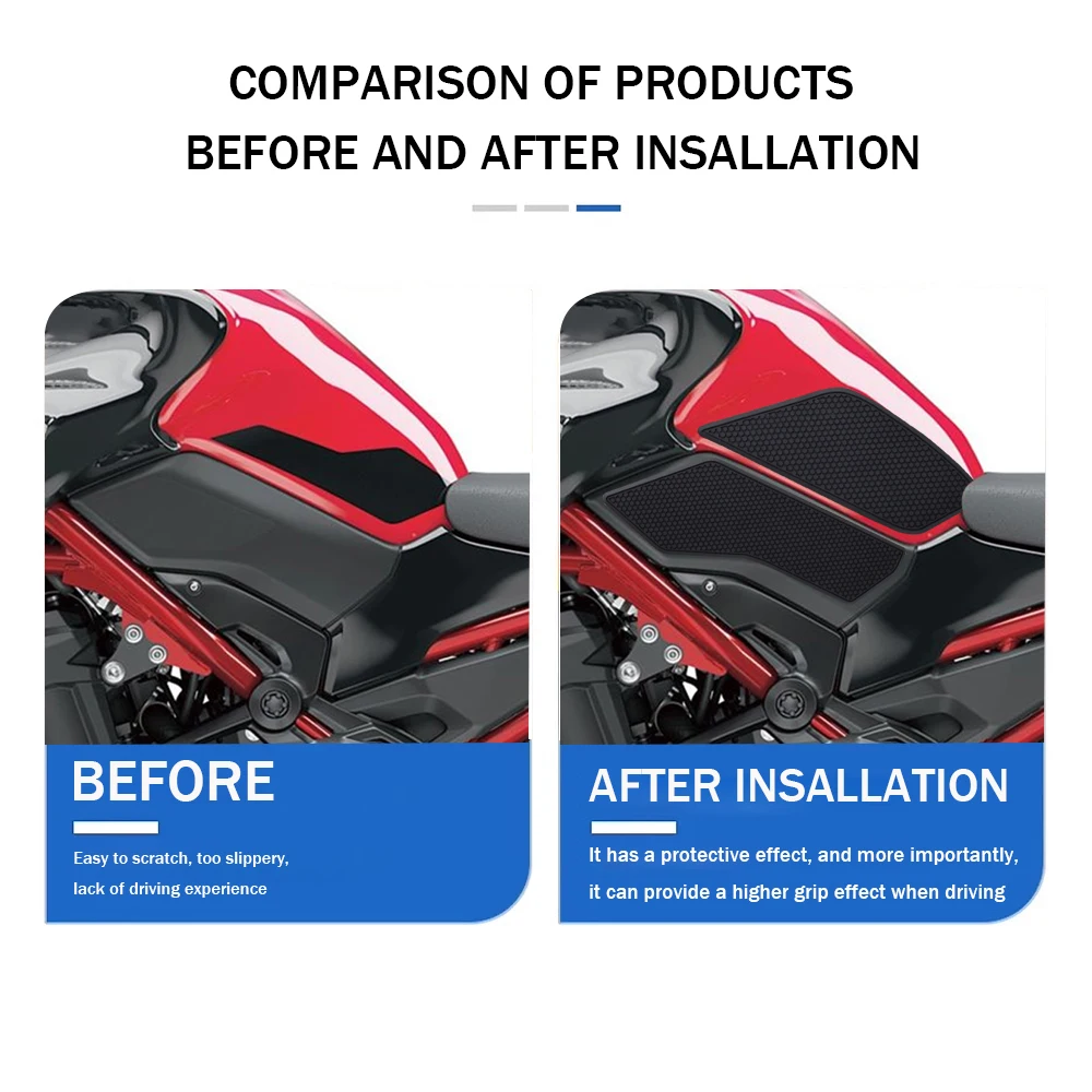 Motorcycle Tank Pad Protector Sticker Z900 2018 2019 For Kawasaki Z900 SE Z 900 Z900SE 2017- 2025 Fishbone Stickers Tank GRIPS