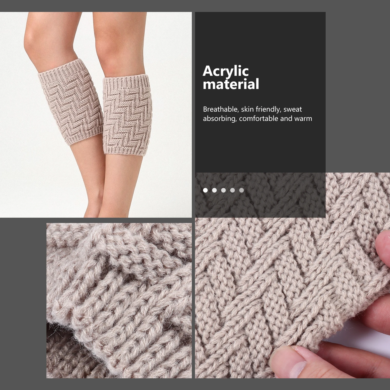 

Knitting Knee Sleeve Brace Wraps Straps Women Soft Breathable Comfortable Quick Drying Leg Protection Durable