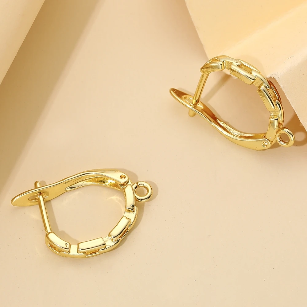 Juya 2 4 6 Teile/los DIY Gold Silber Überzogene Anti-Allergie Verschluss Schwenzy Earwire Stiche Ohrstöpsel Verschluss Ohrring Haken zubehör – Detail 18