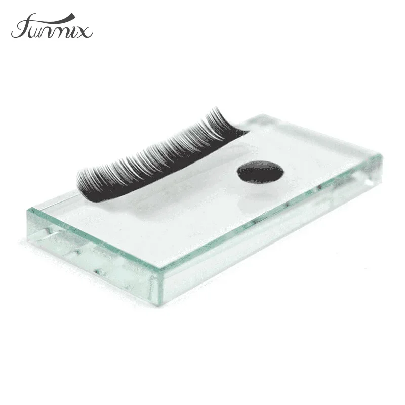 False Eyelash Glue Glass Holder Eyelash Extension Adhesive Stand Eye Lash Extension Crystal Glass Glue Pallet Makeup Tools