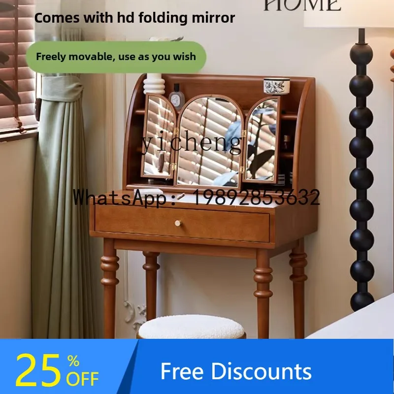 retro dresser storage bedroom European French boxwood furniture solid wood small makeup table