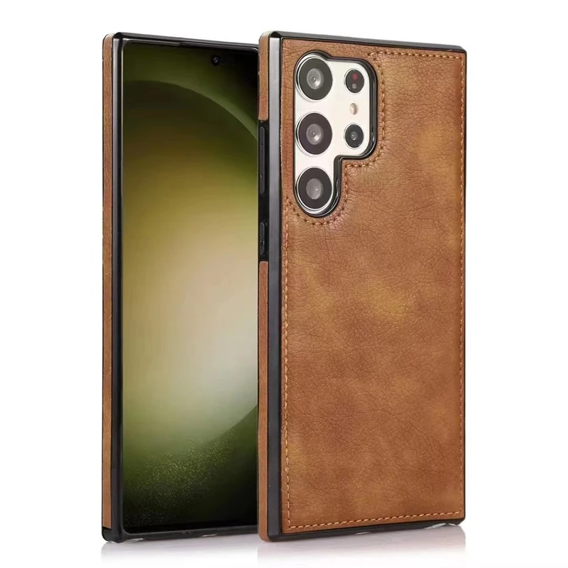 Luxuriöse Business-PU-Ledertasche für Samsung Galaxy S25 S24 S23 Ultra S22 Plus S25Ultra S25+ S24Ultra stoßfeste Stoßstangenabdeckung