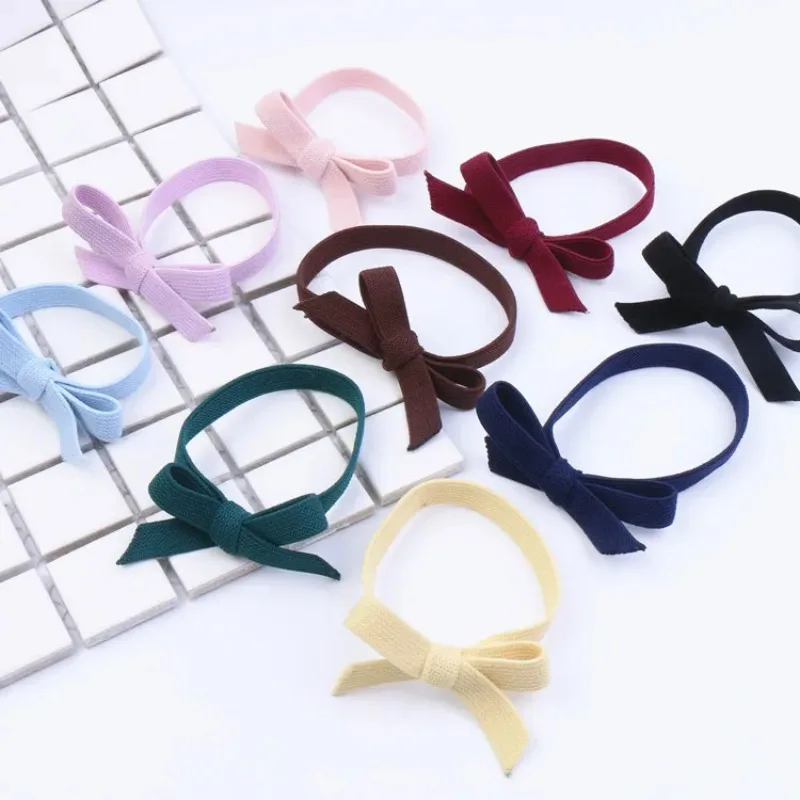 

6pcs Fashion Cute Candy Colored Hair Holders High Quality Rubber Bands Elastics Accessories Girl Women Bow-knot Hair Rope