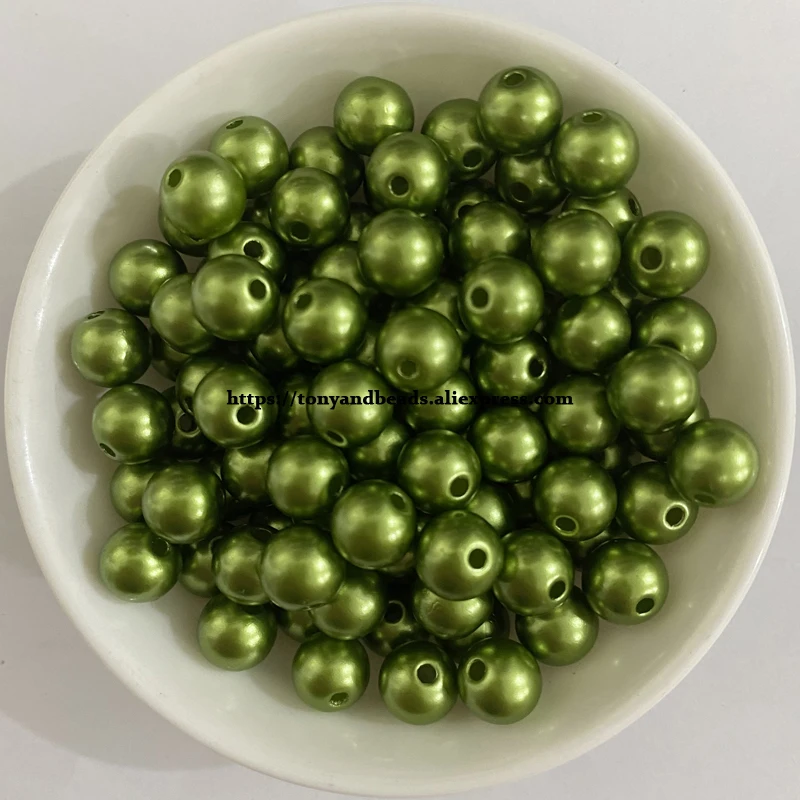 Acryl-Imitationsperlen, runde Kugel-Abstandsperlen, 4, 6, 8, 10, 12 mm, wählen Sie Größe und Farbe für die Schmuckherstellung, DIY, Lochgröße 1,5 mm – Detail 14