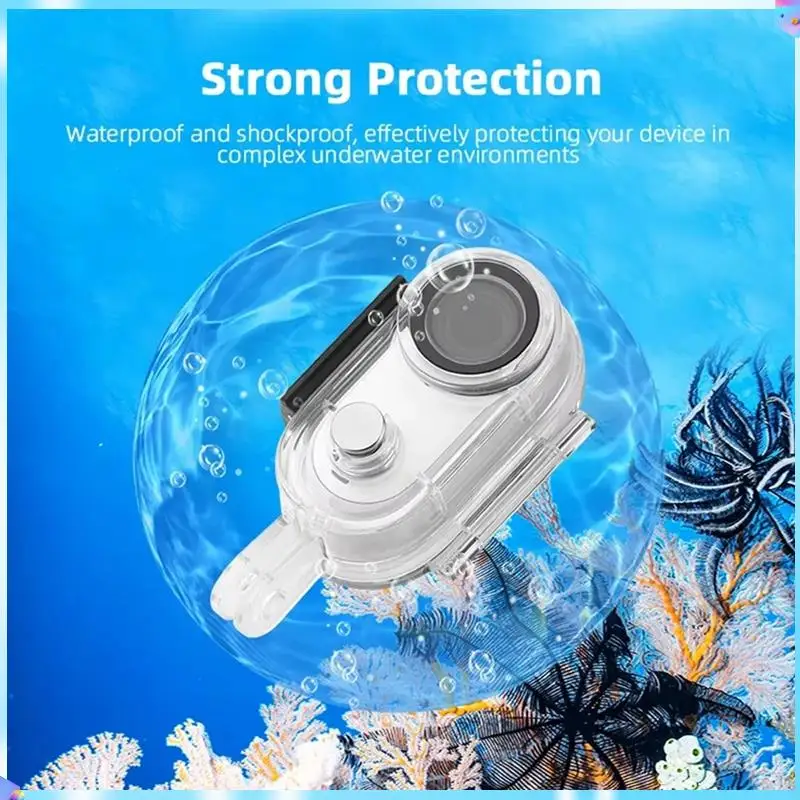 

N93R Waterproof Protective Case For Insta360 GO 3/3S Diving Housing Thumb Camera Protective Shell With Diving Rod