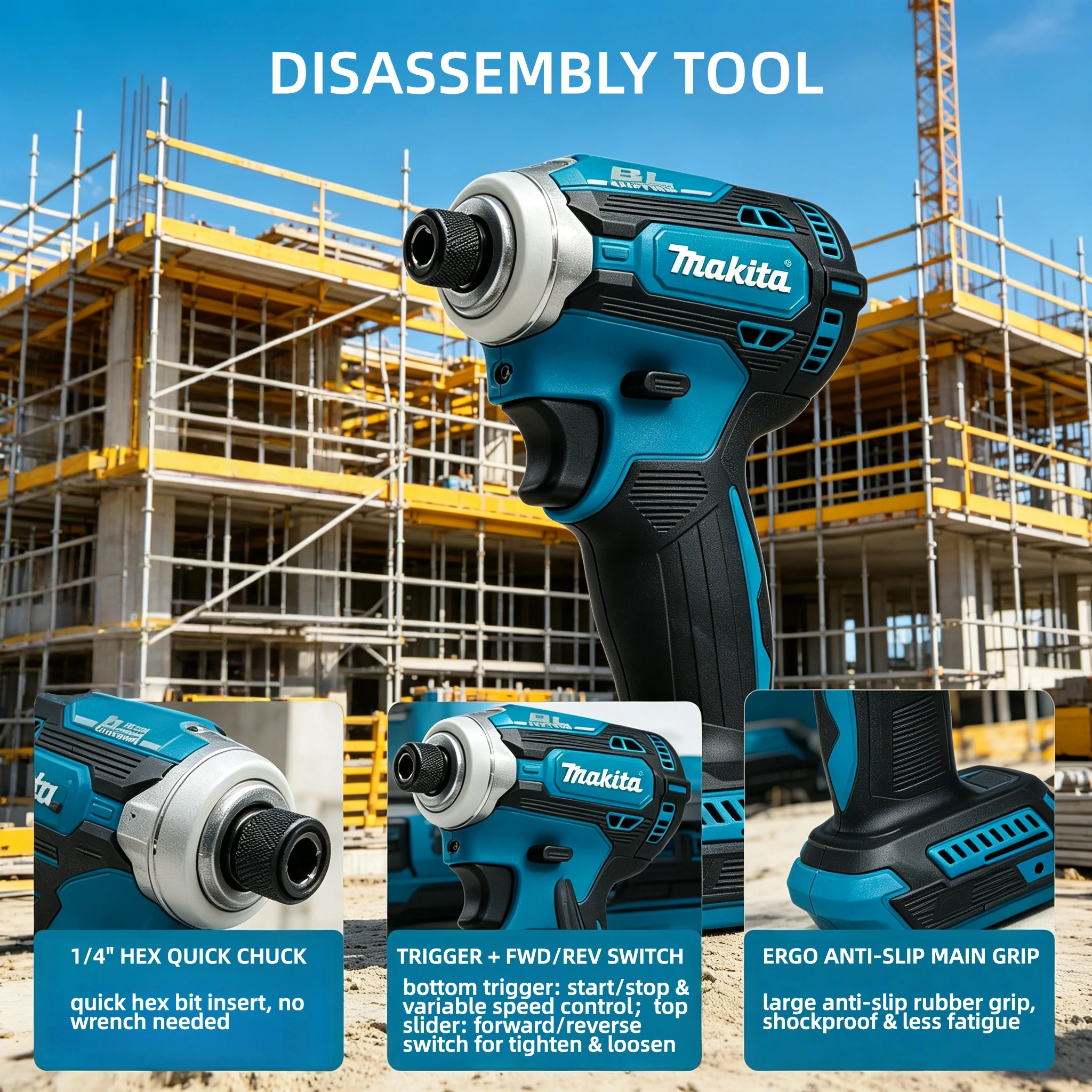 makita-dtd171-18v-brushless-impact-driver-rechargeable-screwdriver-drills-cordless-power-tools-without-battery